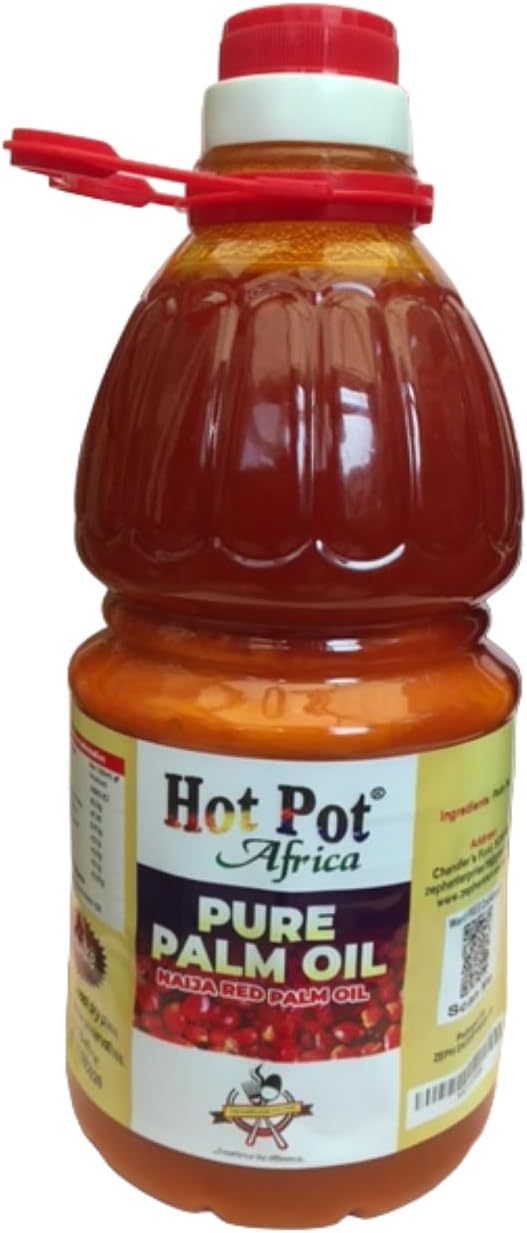 Pure Palm Oil Hot Pot Africa Red Oil  for cooking, (2 Litres)